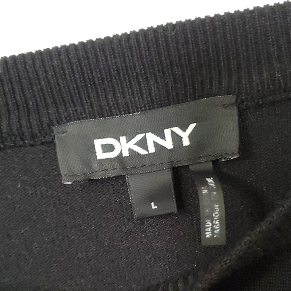 DKNY Black Sweater with Rhinestone Studs - Picture 2 of 4